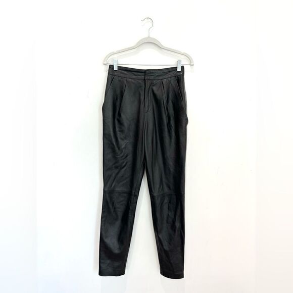 L’academie Bisous black leather high rise pants - Picture 4 of 9